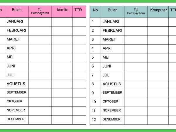 KARTU SPP FORMAT EXEL