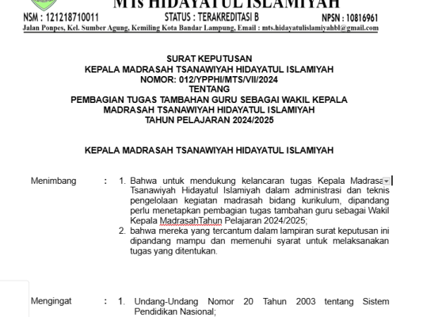 format sk wk kurkulum