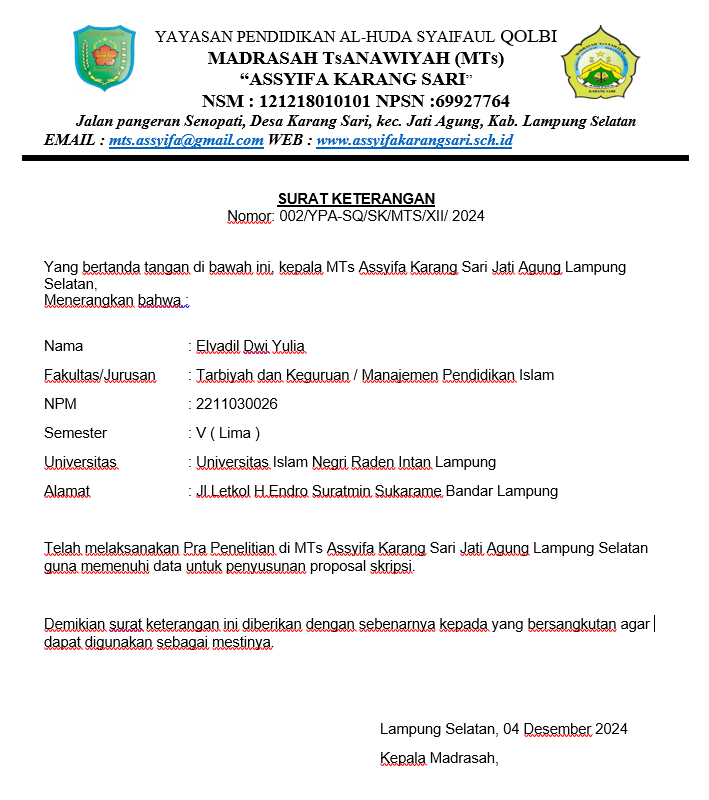 surat balasan peneliatian